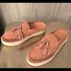 J/Slides Andie Pink Suede Slip On Sneaker